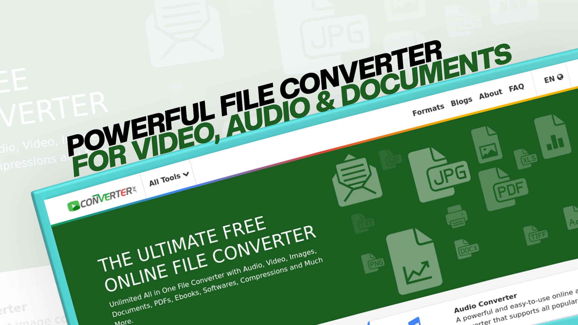 Powerful File Converter for Video, Audio & Documents